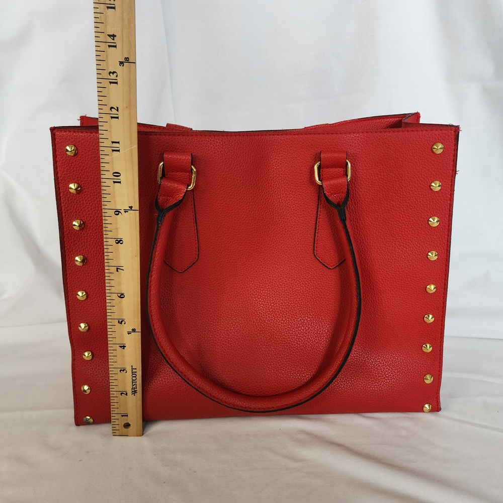Elizabeth Arden Red Tote with Gold Studs - Picture 9 of 10